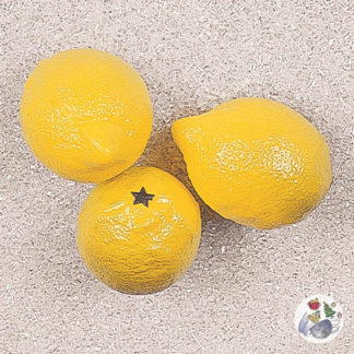 6 Zitronenviertel Lebensmittelattrappe Fake Obst Frucht Dekoration Imitation 
